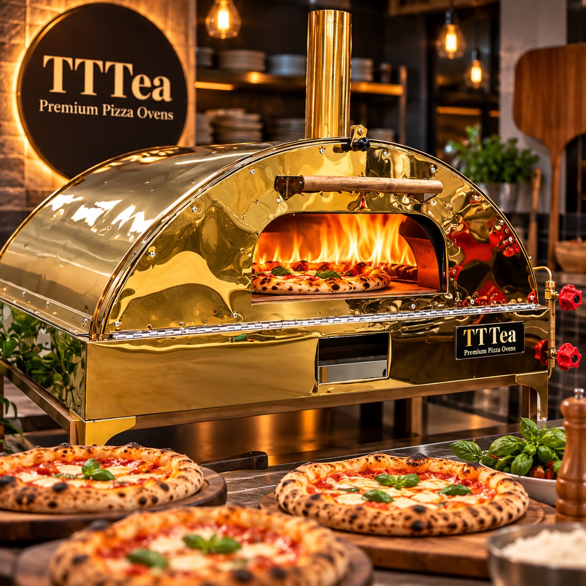 TTTea Wood/Gas Fire Pizza Oven! 🍕 33×33 INCH