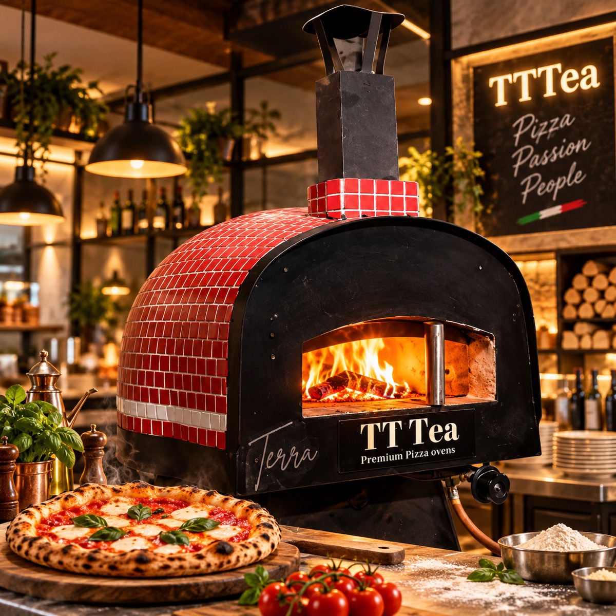 TTTea Wood/Gas Fire Pizza Oven! 🍕
