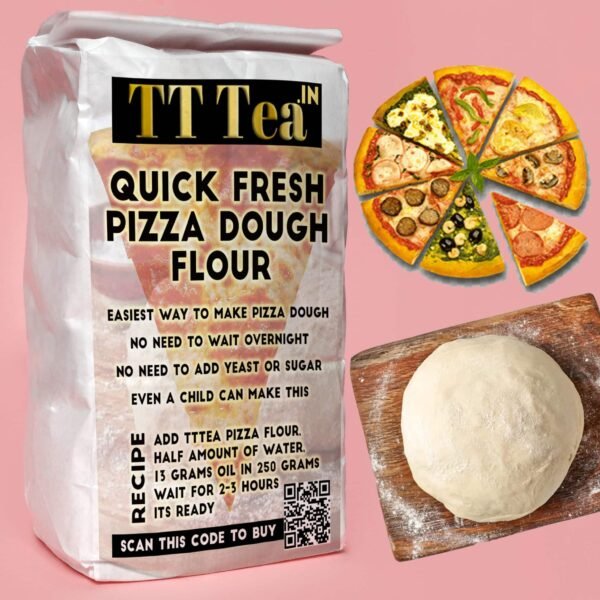 TTTea Quick Make Pizza Dough Flour 400 Grams - For 8-9 Pizza TRAIL PACK | Better Then 00 Flour