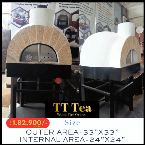 TTTea Wood/Gas Fire Pizza Oven! 🍕 33x33 INCH